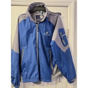 Free Country FCXtreme Men's Zip Hooded Navy/Gray Jacket Size Large